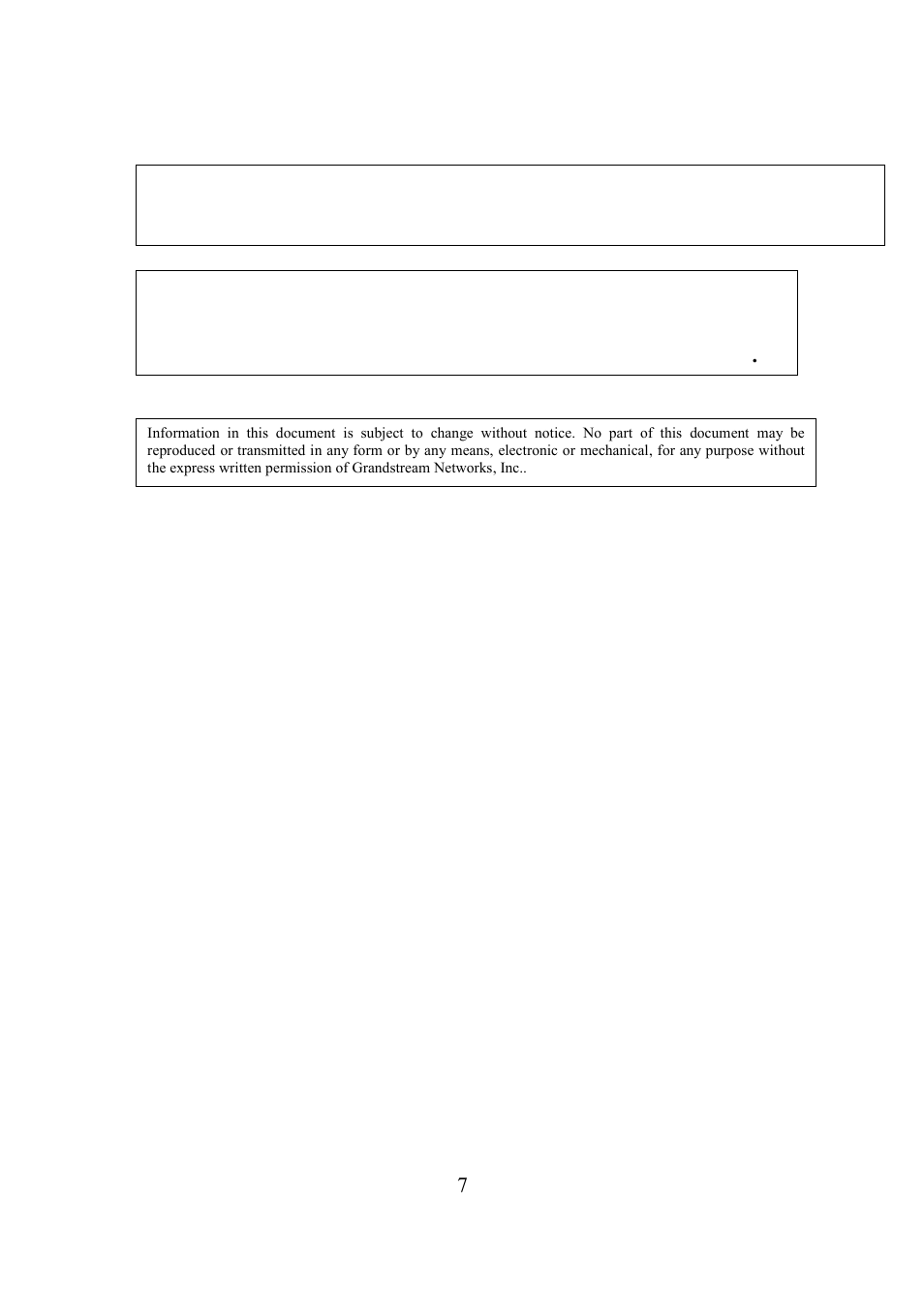 Grandstream Networks BudgeTone-200 User Manual | Page 7 / 54