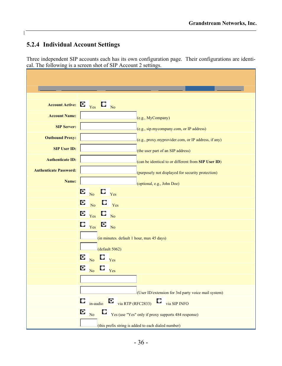 Gxv-3000 user manual grandstream networks, inc | Grandstream Networks Grandstream GXV-3000 User Manual | Page 36 / 62