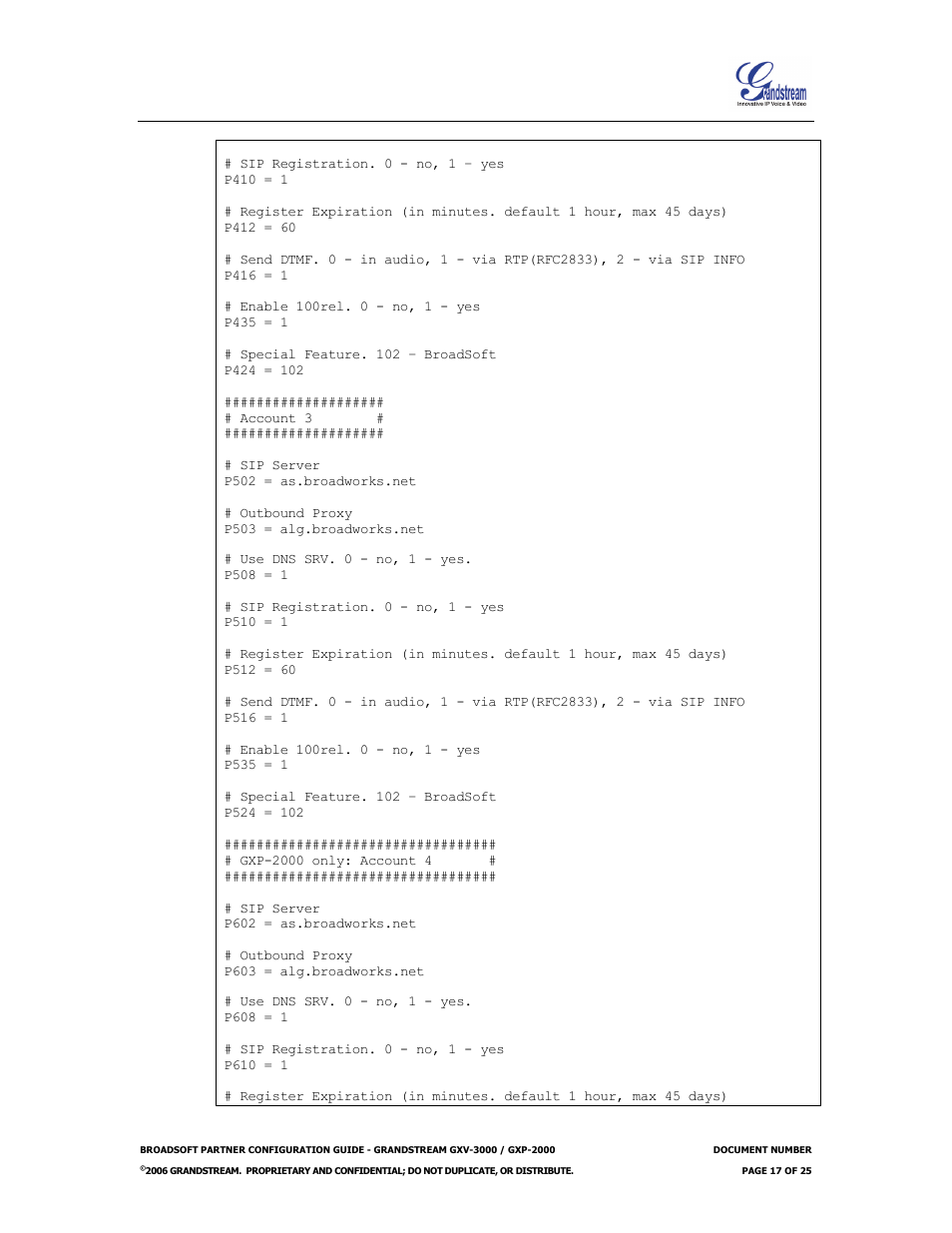 Grandstream Networks Grandstream GXP-2000 User Manual | Page 17 / 25