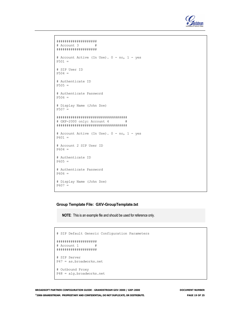 Grandstream Networks Grandstream GXP-2000 User Manual | Page 19 / 25