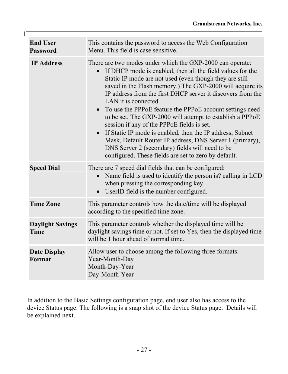 Grandstream Networks GXP-2000 User Manual | Page 26 / 42