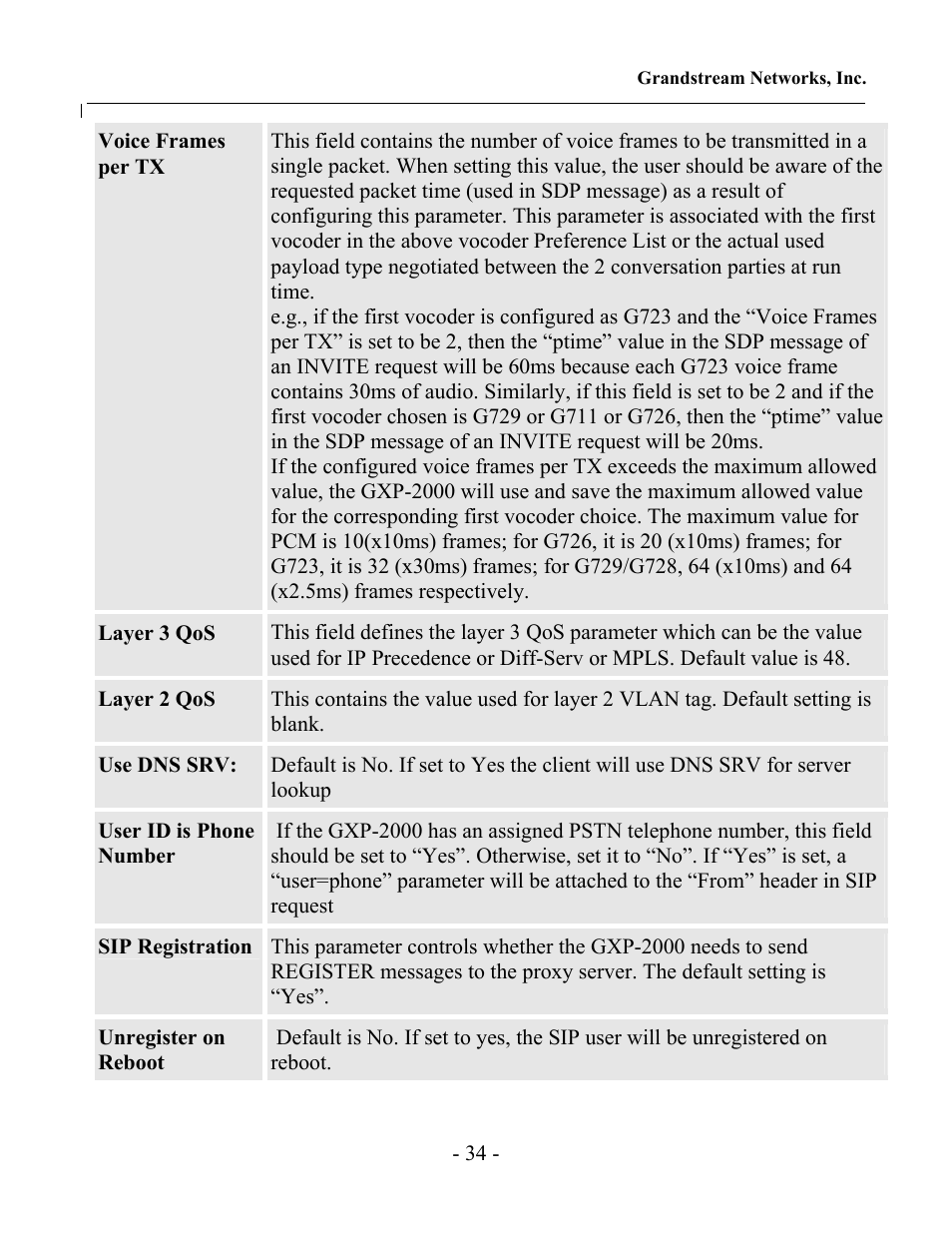 Grandstream Networks GXP-2000 User Manual | Page 33 / 42