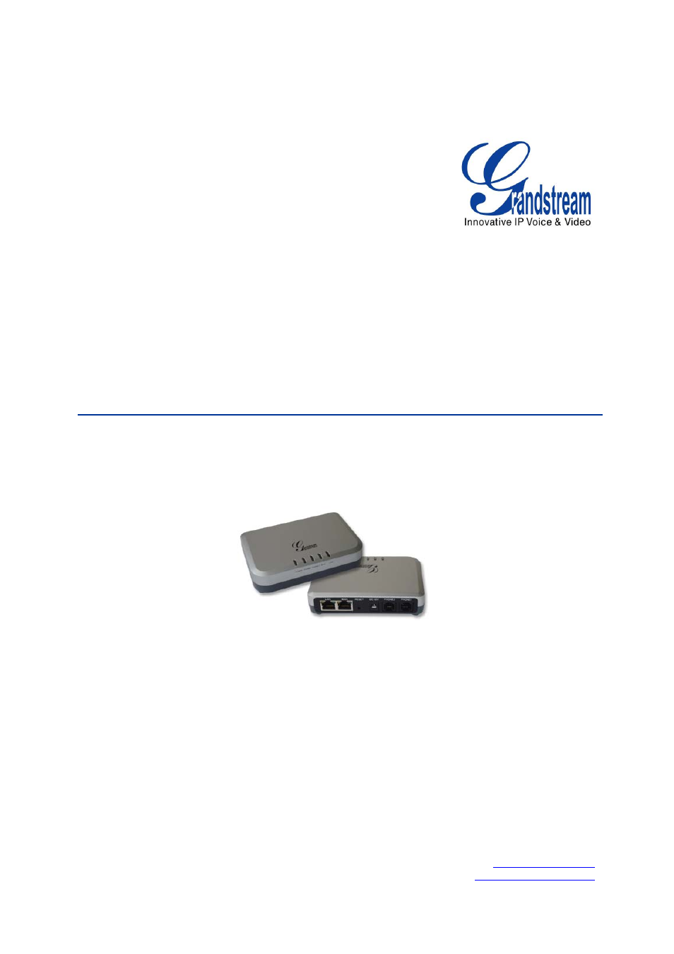 Grandstream Networks HT502 User Manual | 31 pages