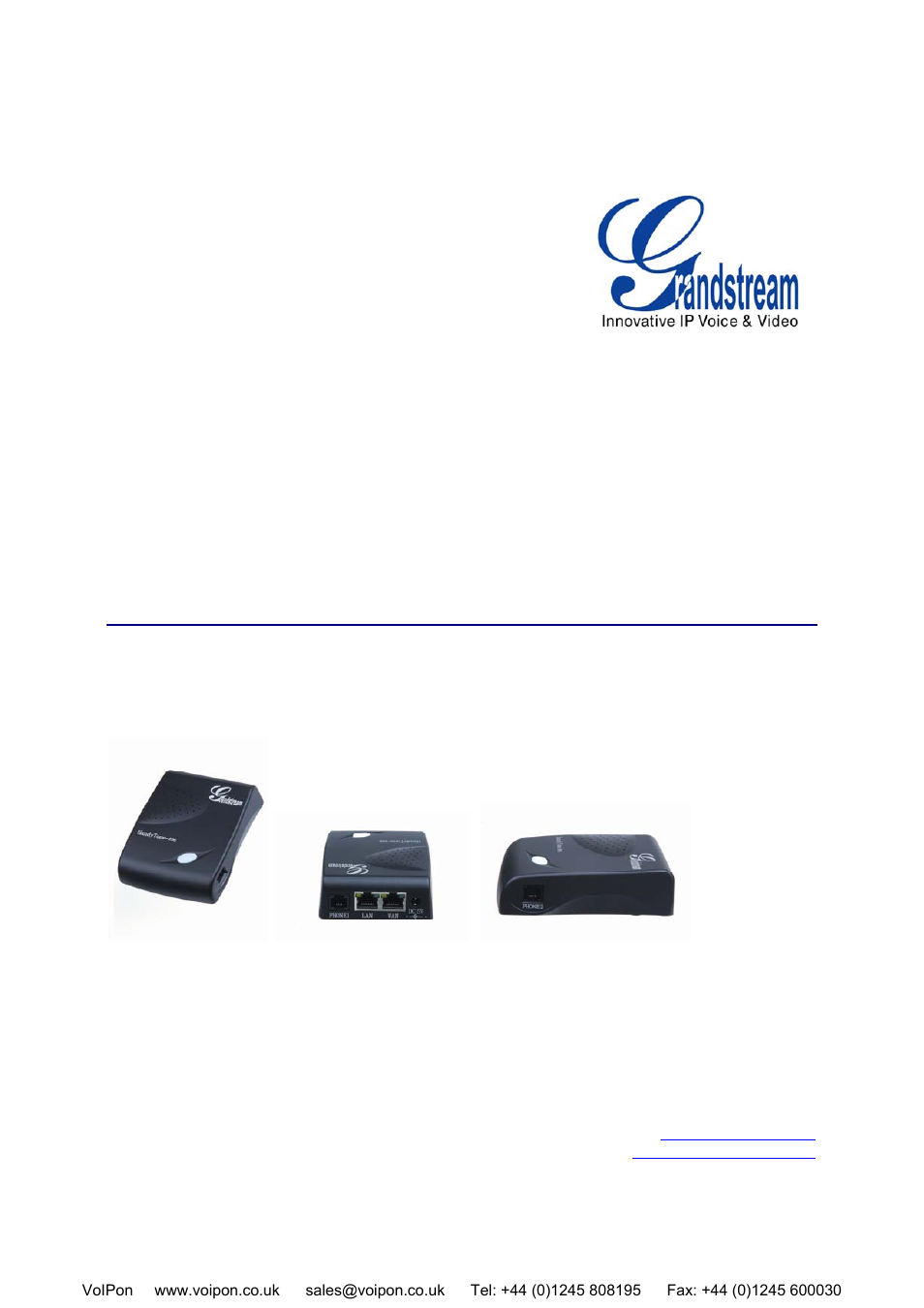 Grandstream Networks HT-496 User Manual | 33 pages