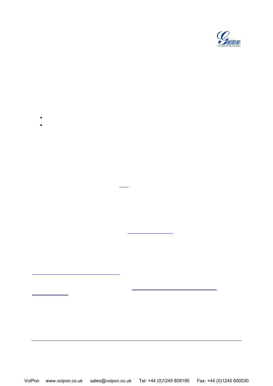 Software configuration | Grandstream Networks HT-496 User Manual | Page 27 / 33