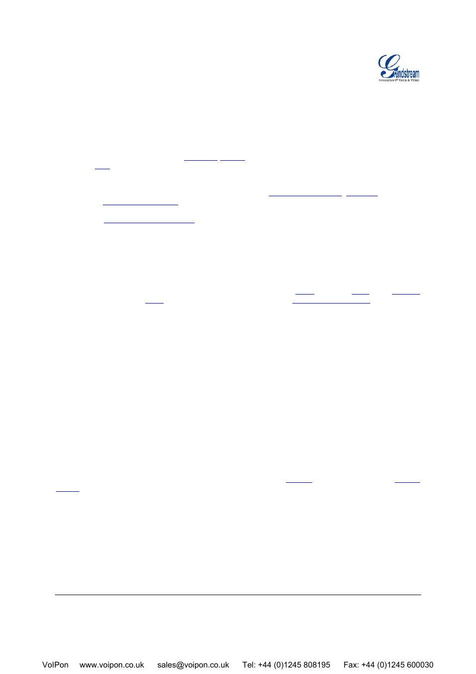 Glossary of terms | Grandstream Networks HT-496 User Manual | Page 30 / 33