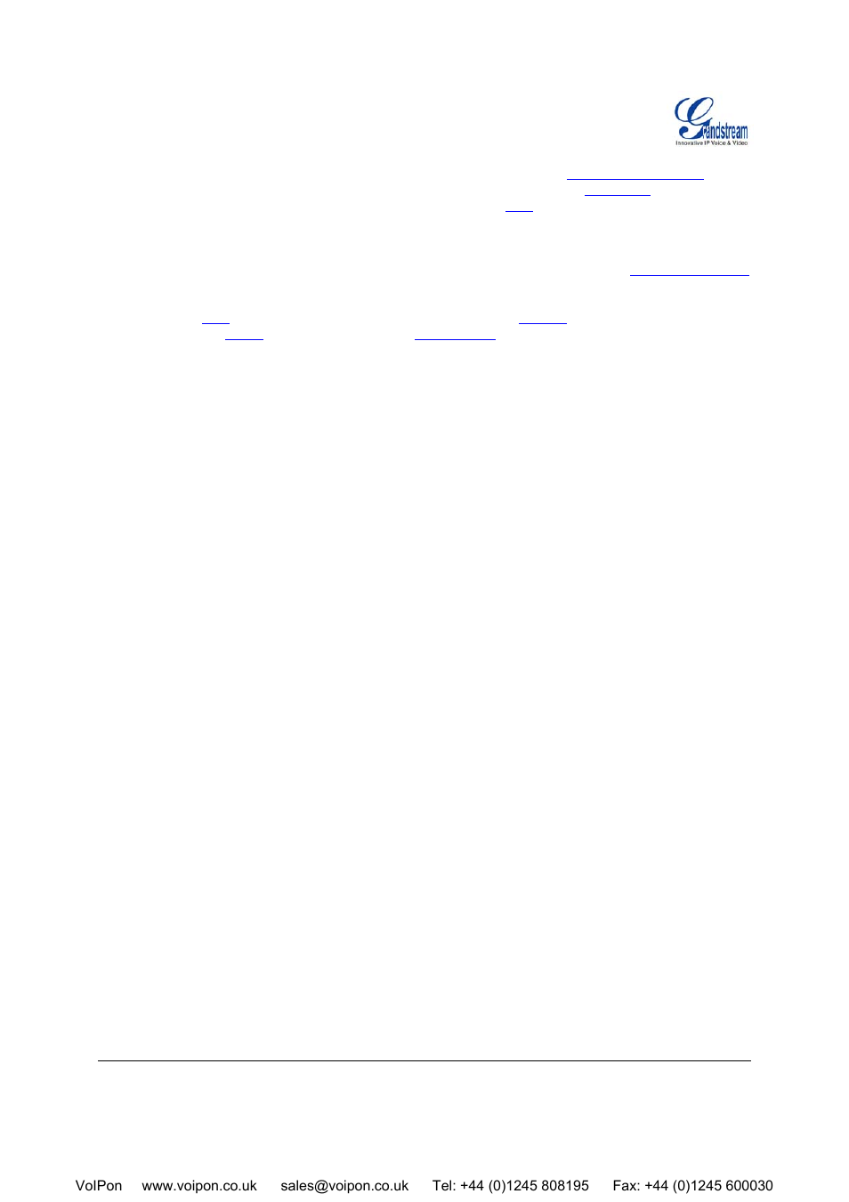 Grandstream Networks HT-496 User Manual | Page 33 / 33