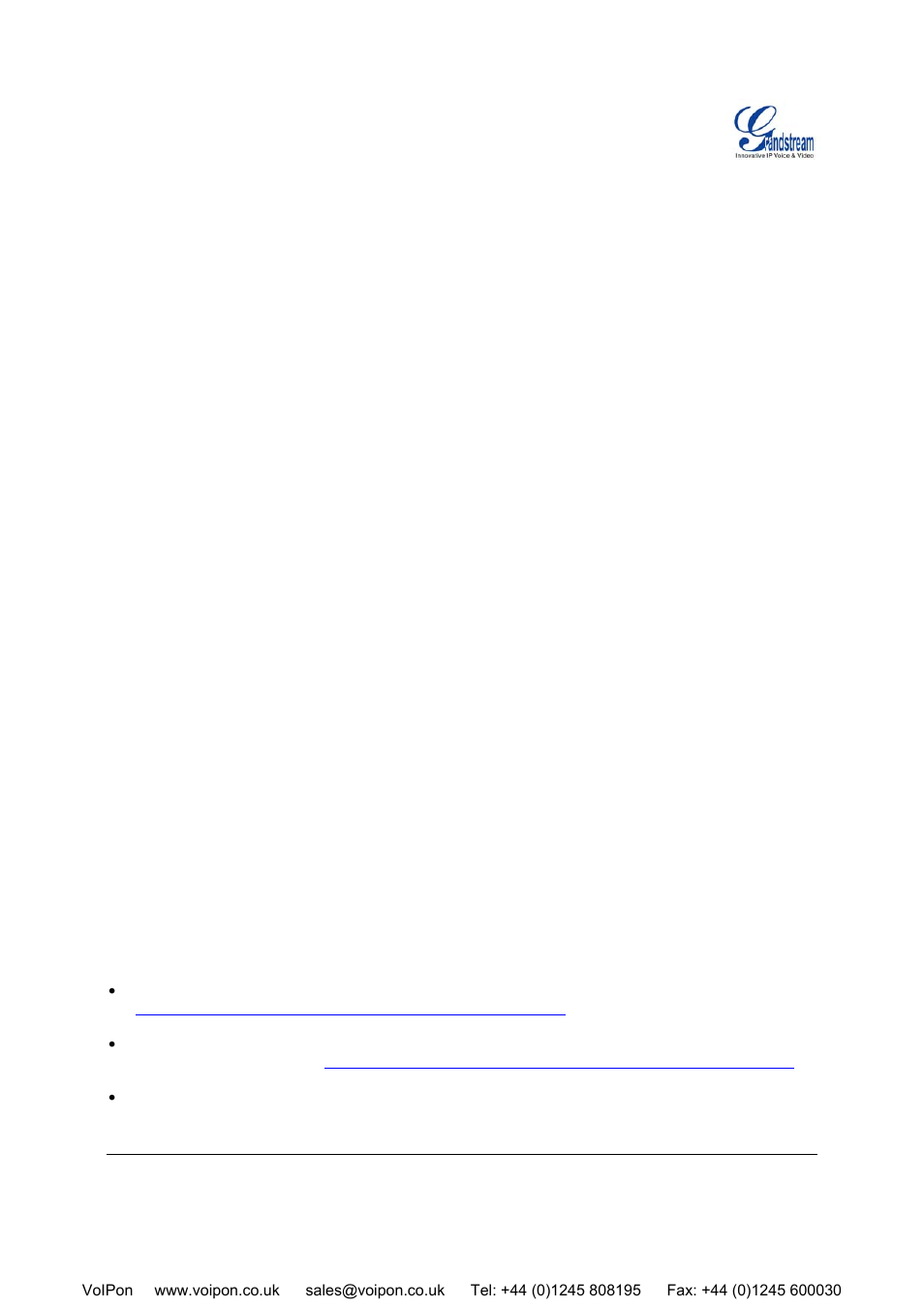 Welcome | Grandstream Networks HT-496 User Manual | Page 4 / 33