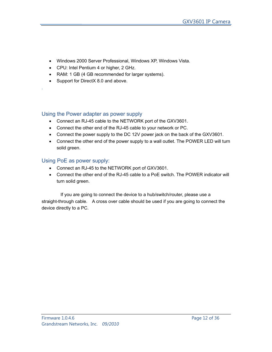 Installation guide | Grandstream Networks GXV3601 User Manual | Page 12 / 36