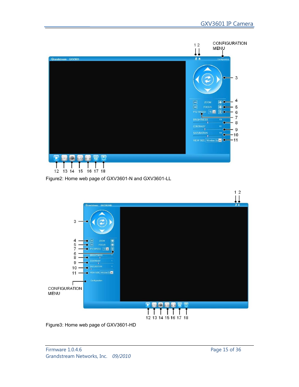 Grandstream Networks GXV3601 User Manual | Page 15 / 36