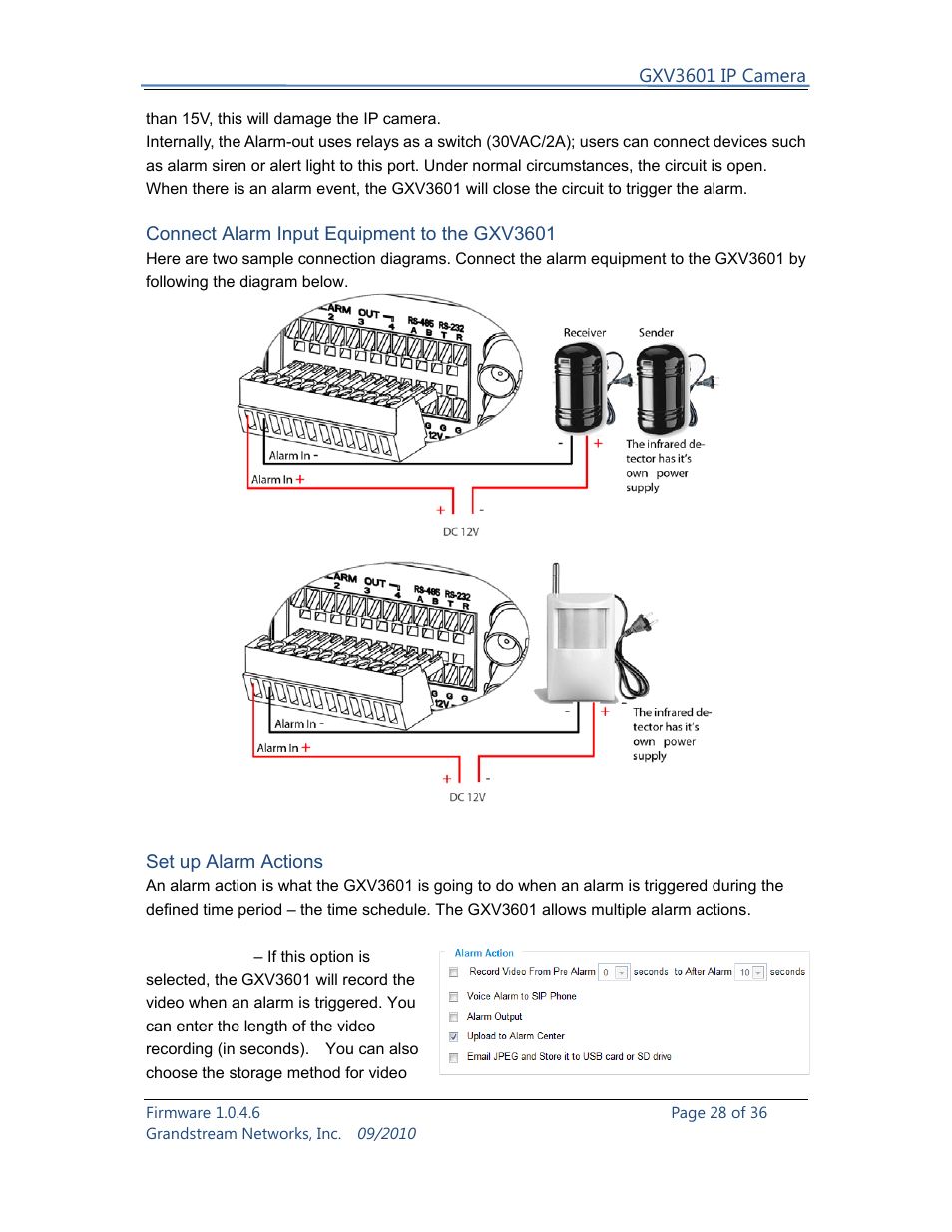 Grandstream Networks GXV3601 User Manual | Page 28 / 36