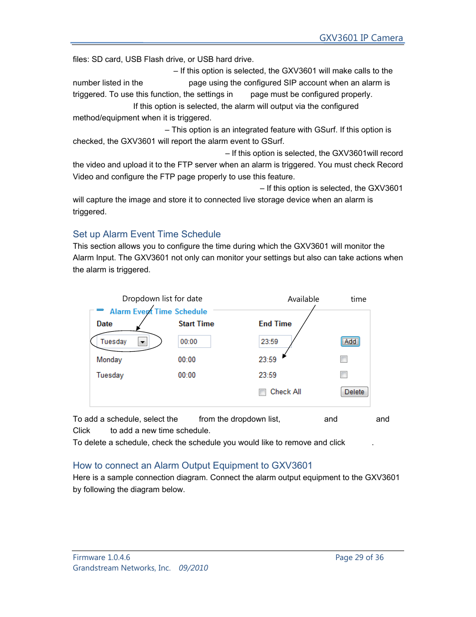 Grandstream Networks GXV3601 User Manual | Page 29 / 36