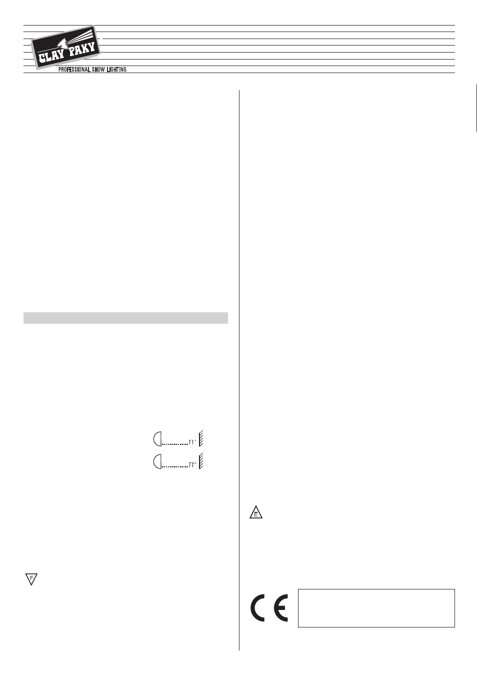 Clay Paky GOLDEN SCAN 3 (HMI 1200 TV) User Manual | 7 pages