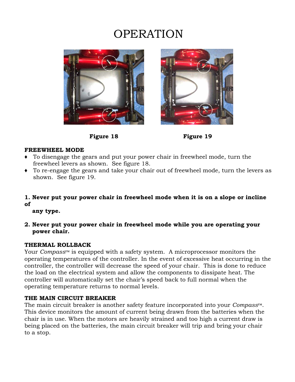 Operation | Golden Technologies GP601 SS User Manual | Page 27 / 35