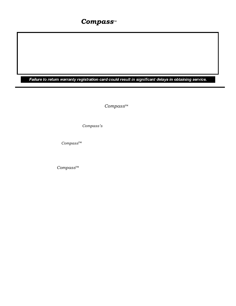 Compass, Golden, Warranty registration | Additional required owner information | Golden Technologies GP601 SS User Manual | Page 34 / 35