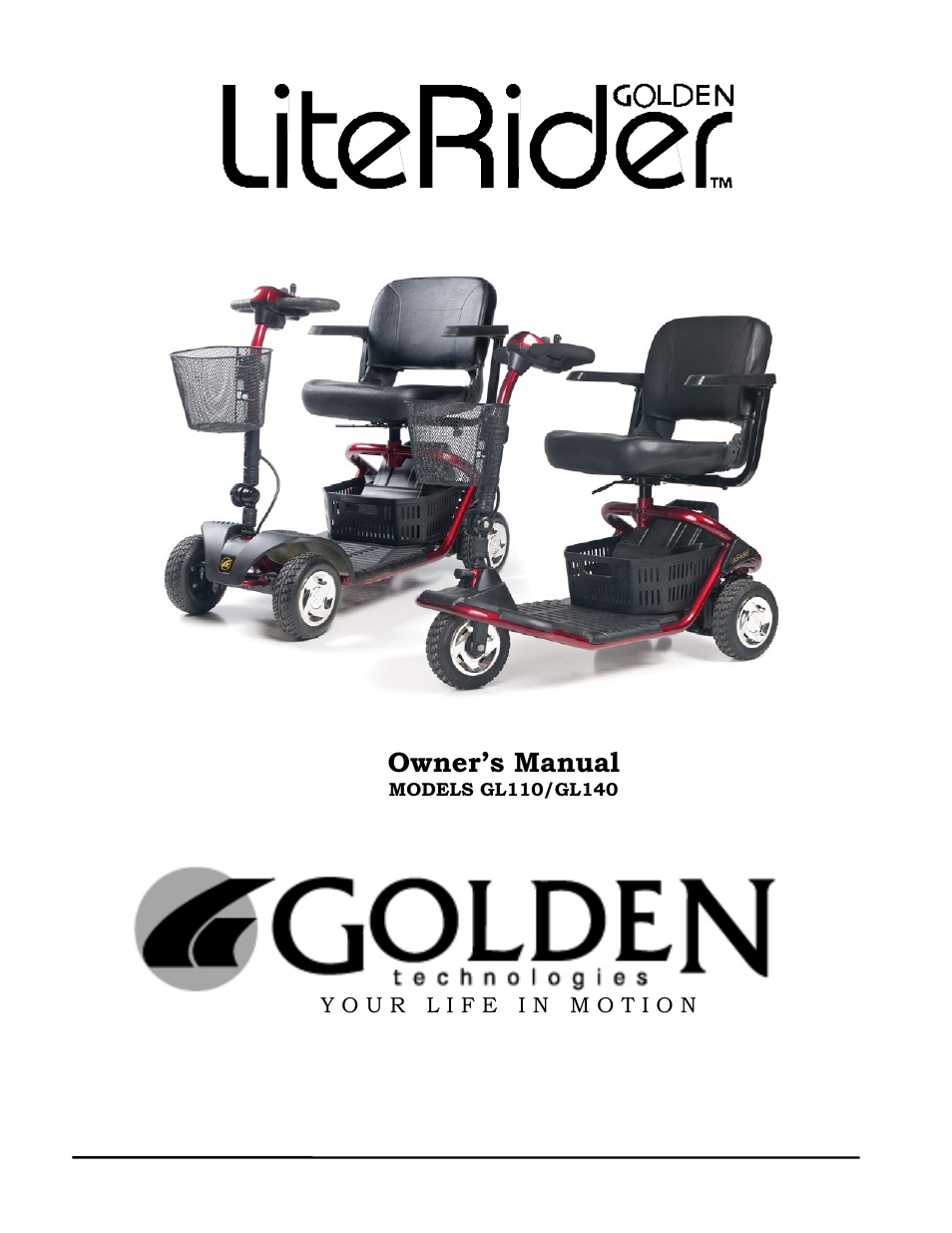 Golden Technologies GL140 User Manual | 43 pages