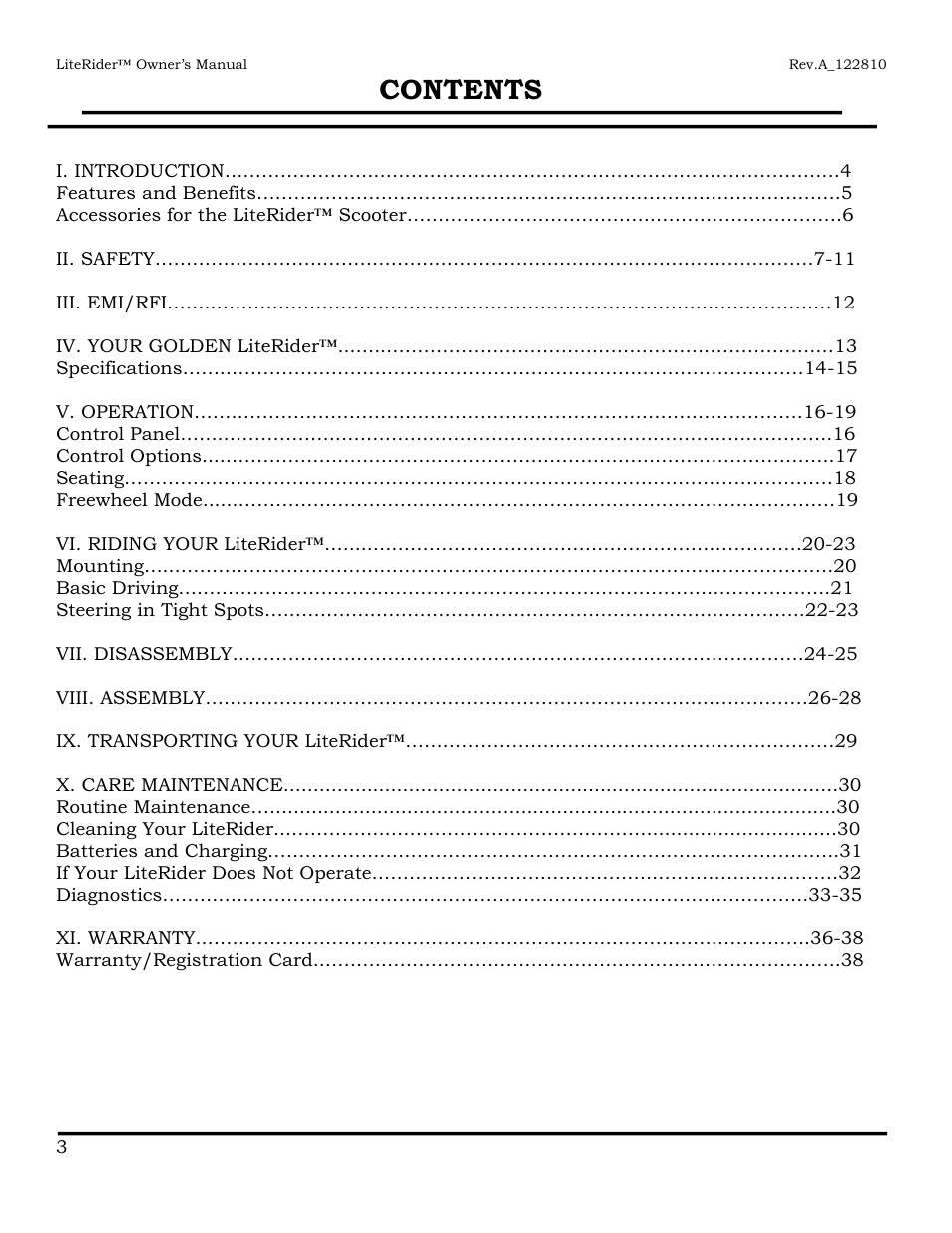 Golden Technologies GL140 User Manual | Page 4 / 43