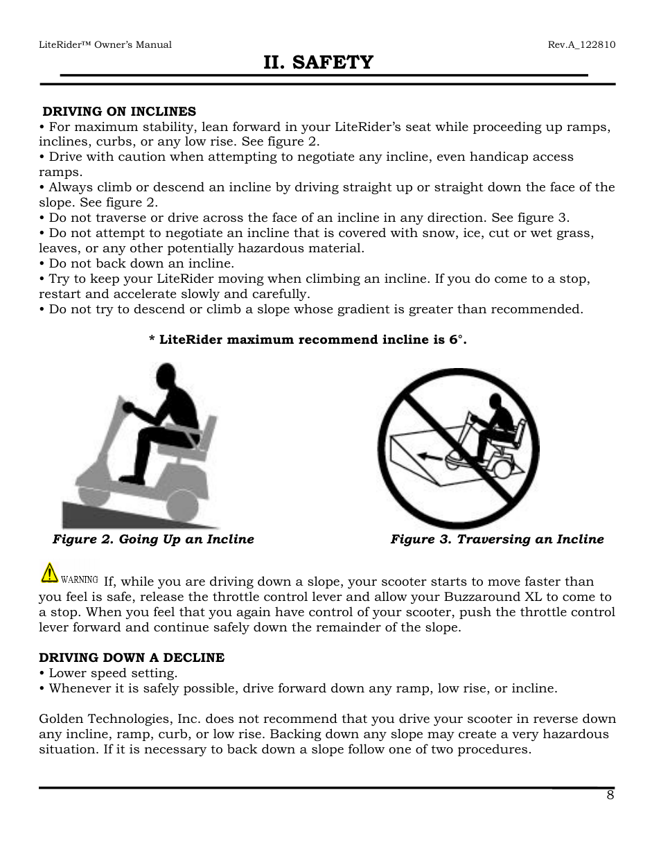 Ii. safety | Golden Technologies GL140 User Manual | Page 9 / 43