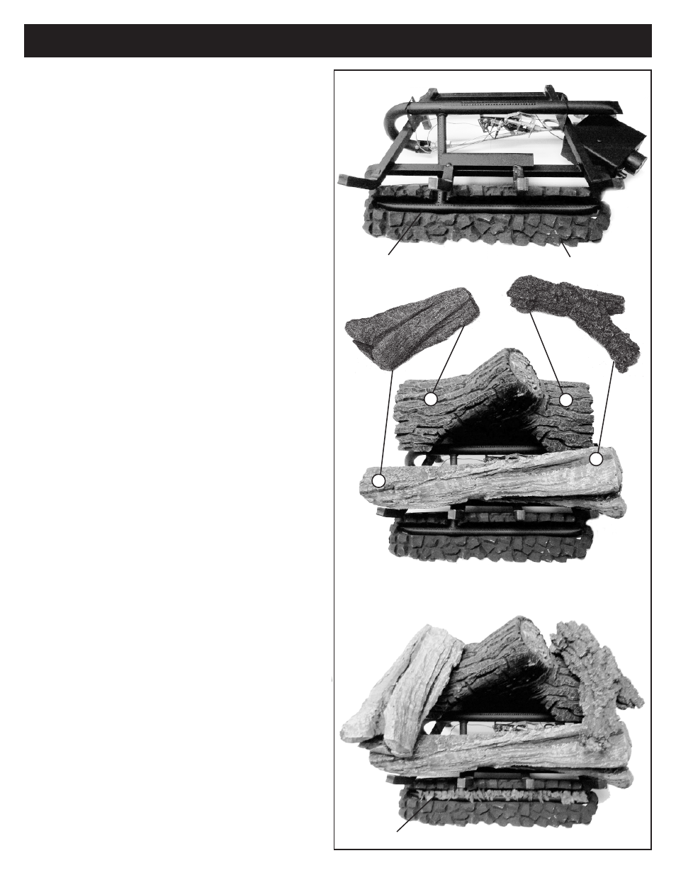 Placement of logs - 18” sets | Golden Technologies 18" - 24" & 30" User Manual | Page 5 / 11