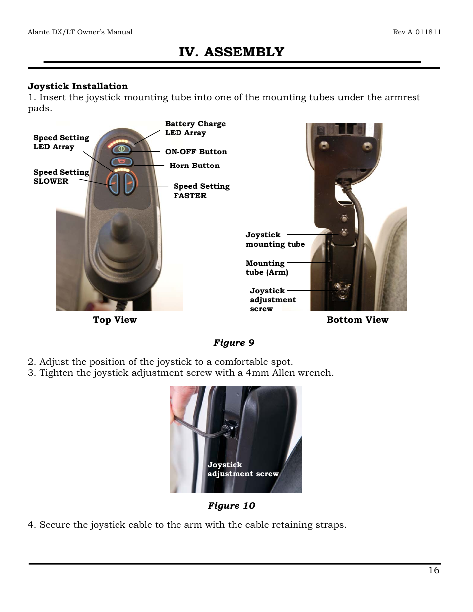 Iv. assembly | Golden Technologies GP215 User Manual | Page 17 / 46