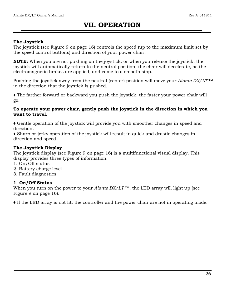 Vii. operation | Golden Technologies GP215 User Manual | Page 27 / 46