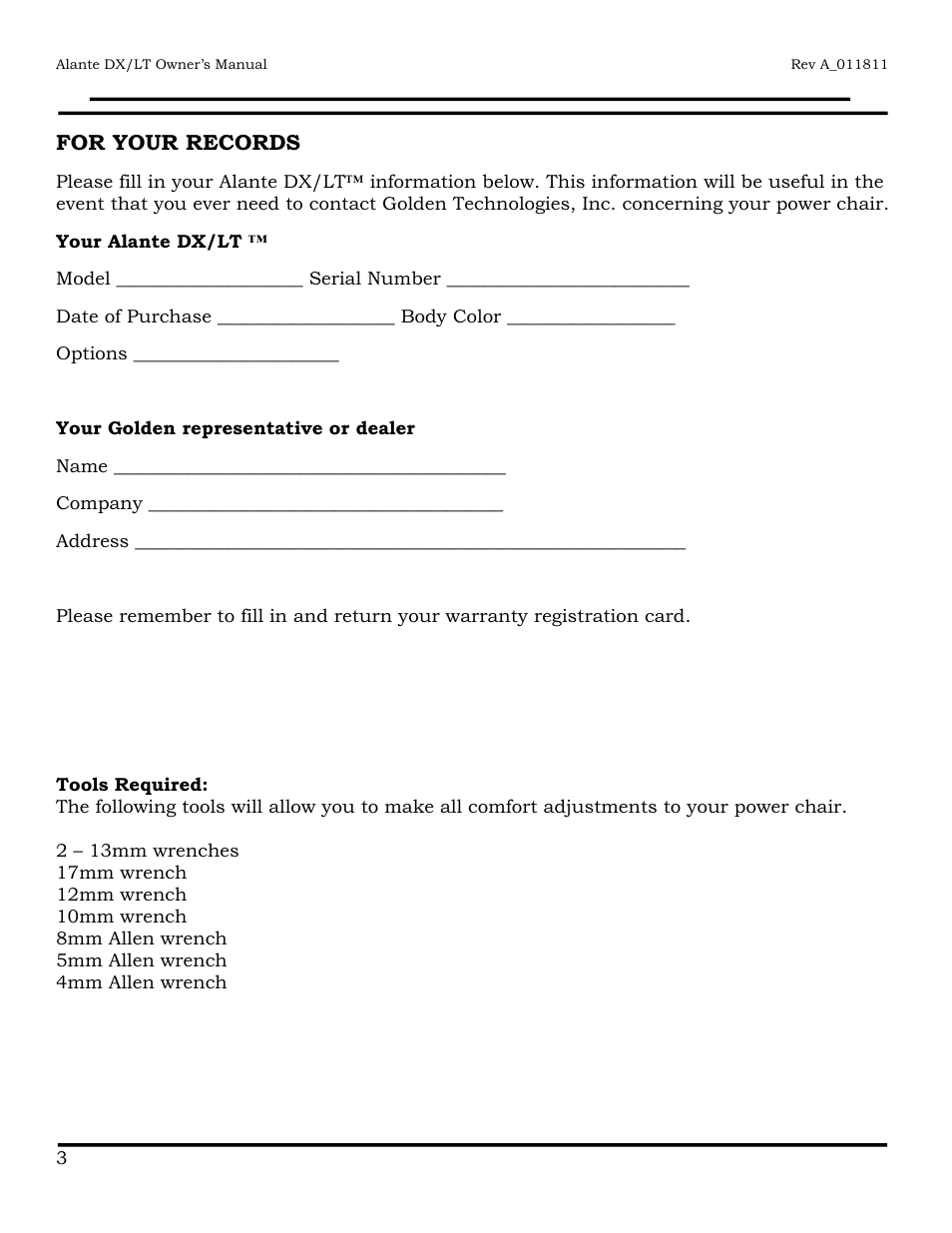 Golden Technologies GP215 User Manual | Page 4 / 46