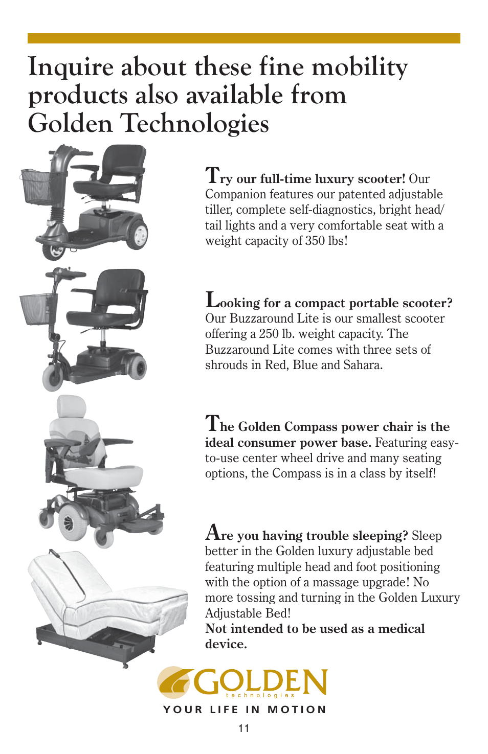 Golden Technologies Power Lift User Manual | Page 11 / 12