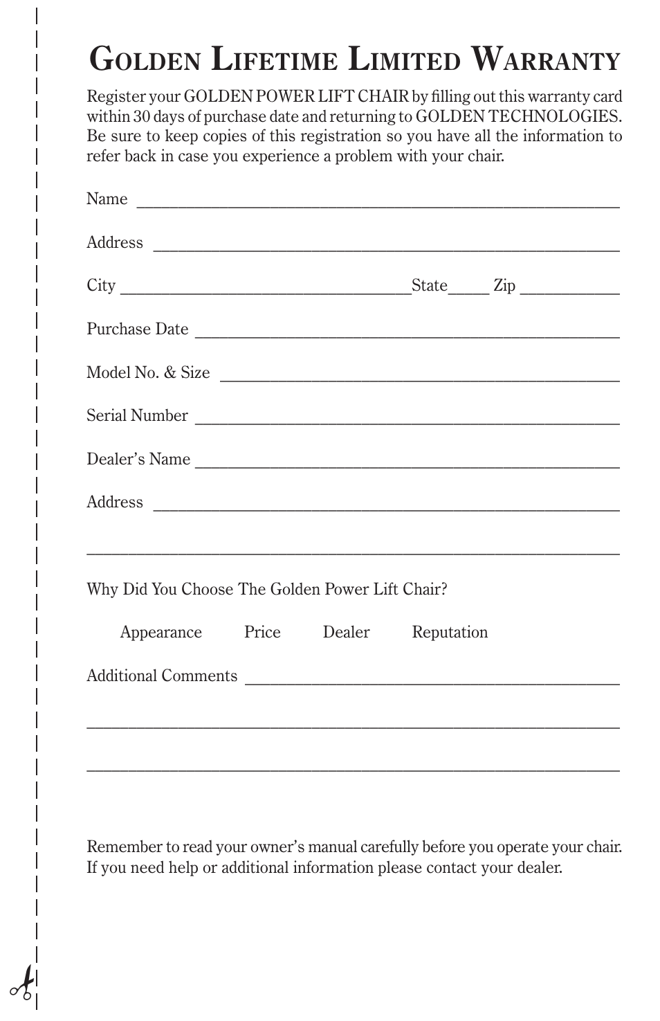 Golden Technologies Power Lift User Manual | Page 9 / 12
