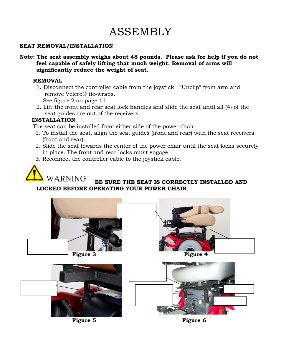 Assembly | Golden Technologies GP601 User Manual | Page 12 / 32