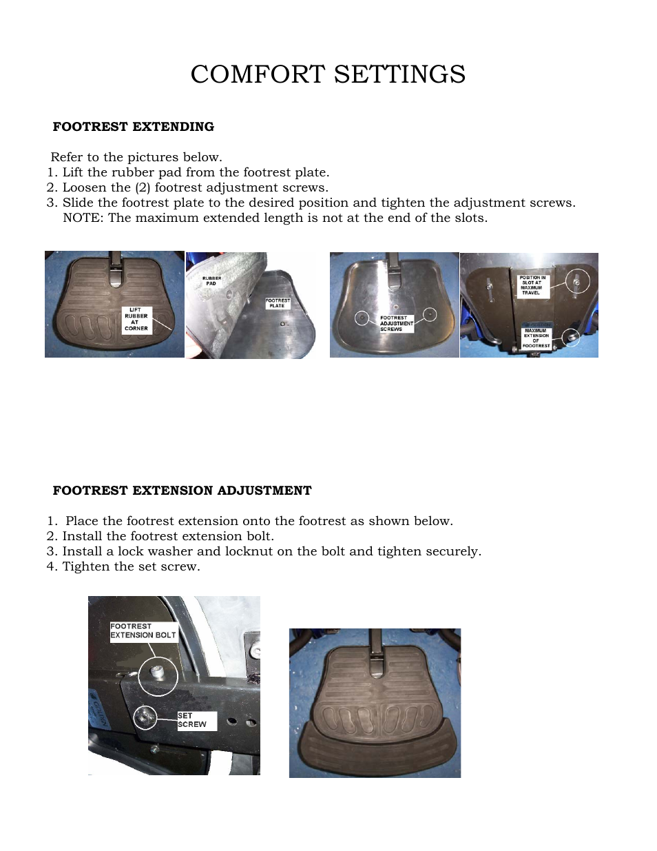 Comfort settings | Golden Technologies GP601 User Manual | Page 19 / 32