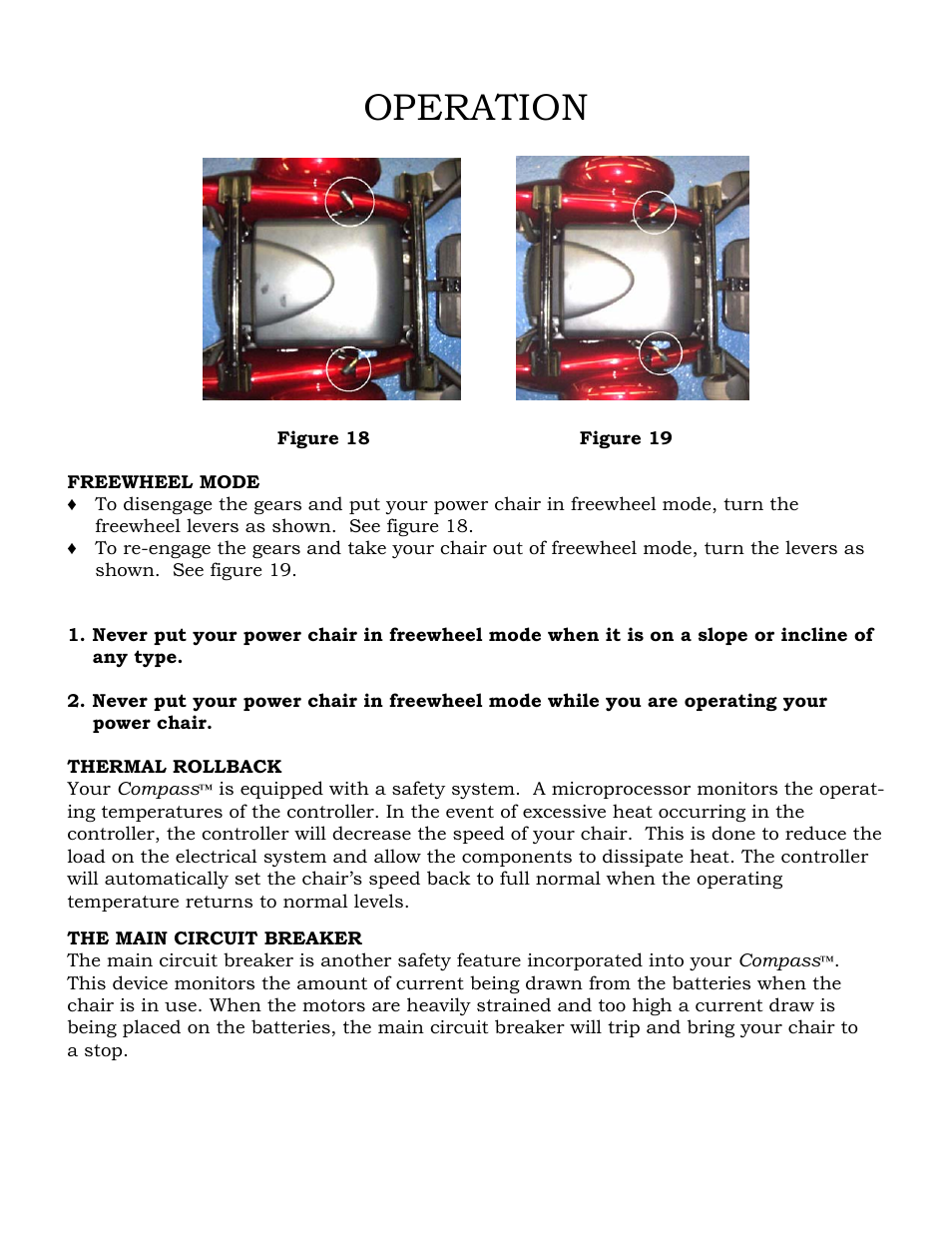 Operation | Golden Technologies GP601 User Manual | Page 25 / 32