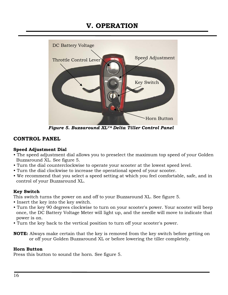 V. operation | Golden Technologies GB116 User Manual | Page 17 / 44