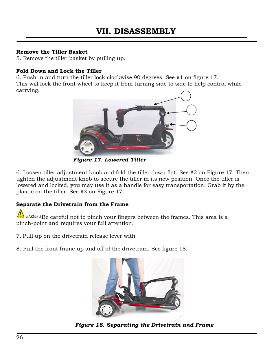 Vii. disassembly | Golden Technologies GB116 User Manual | Page 27 / 44