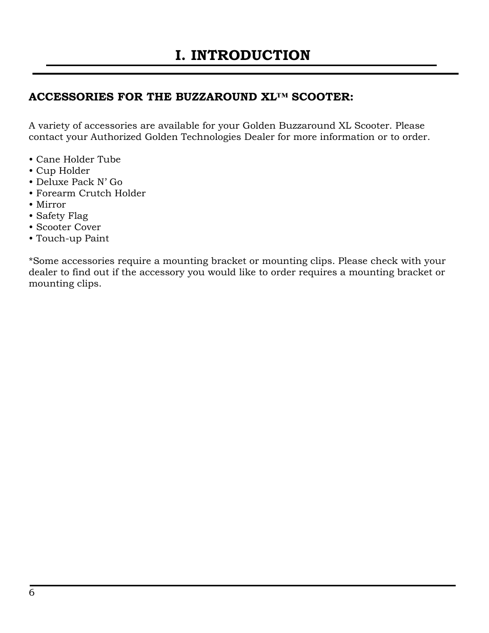 I. introduction | Golden Technologies GB116 User Manual | Page 7 / 44