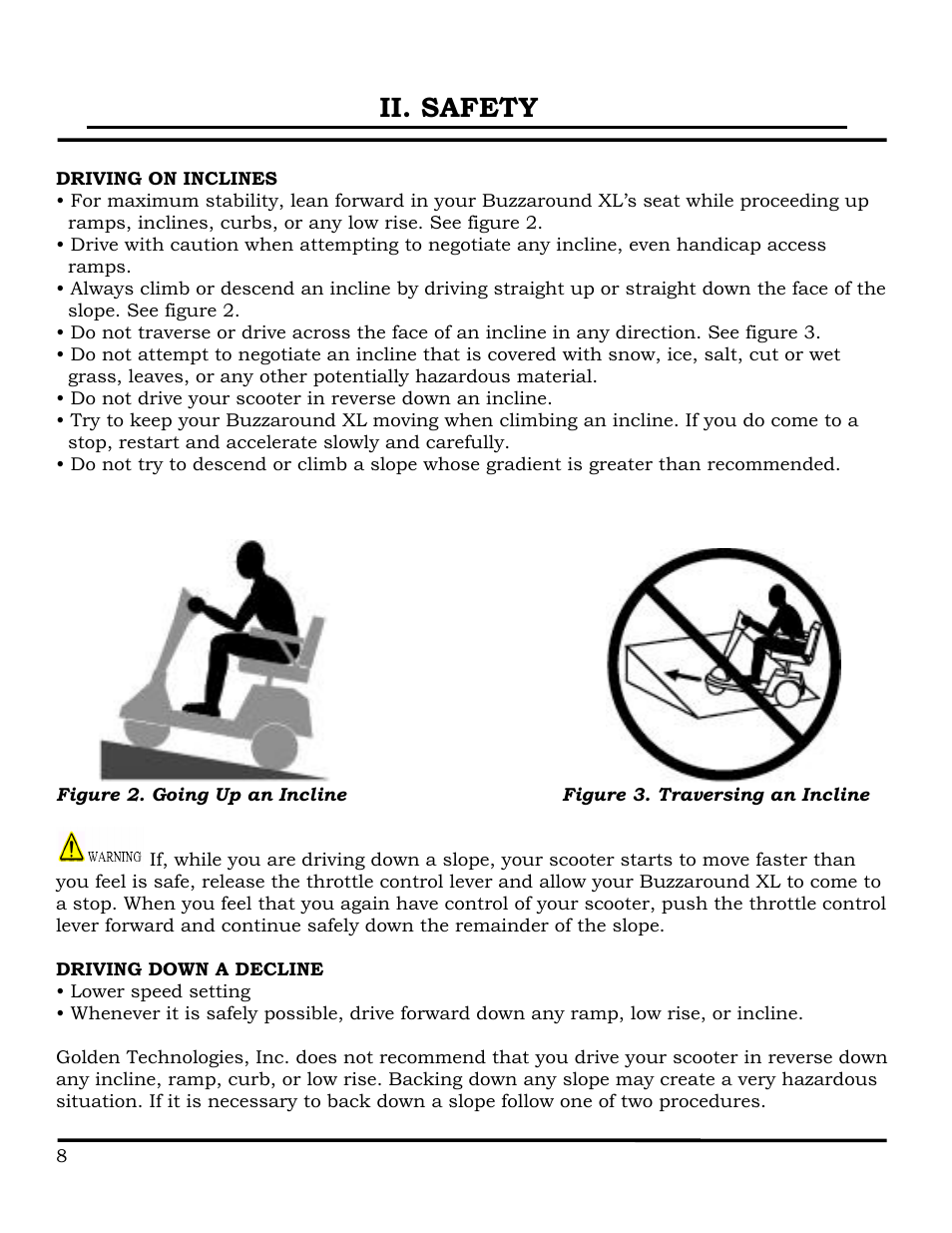 Ii. safety | Golden Technologies GB116 User Manual | Page 9 / 44