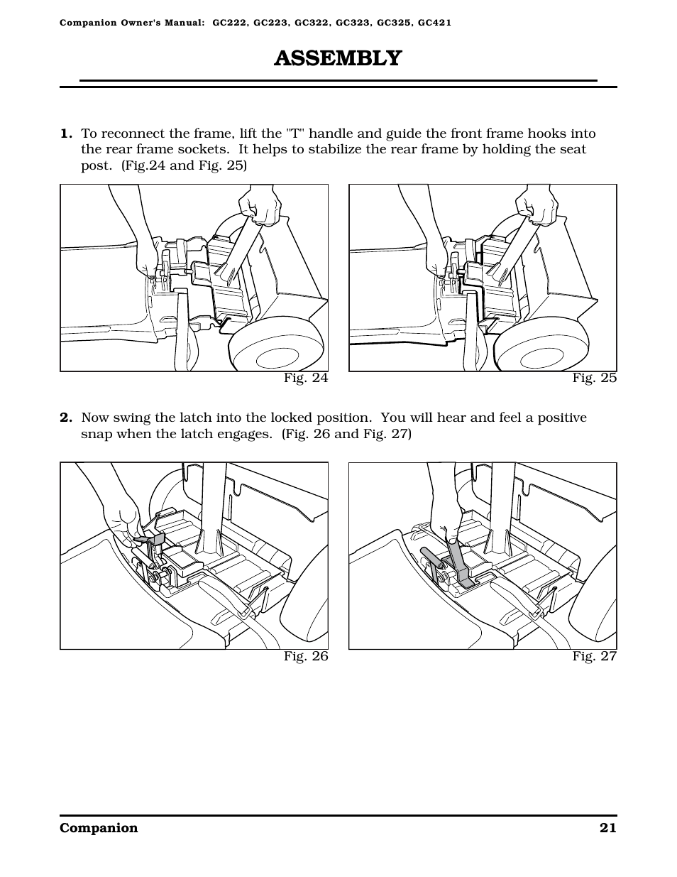 Assembly | Golden Technologies Companion II User Manual | Page 23 / 41