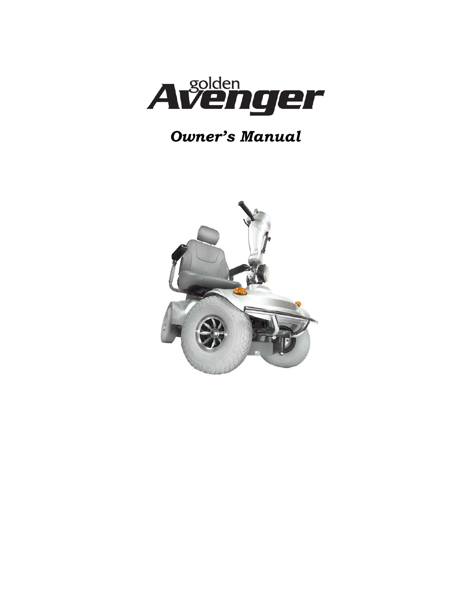 Owner’s manual | Golden Technologies GA 541 User Manual | Page 40 / 40