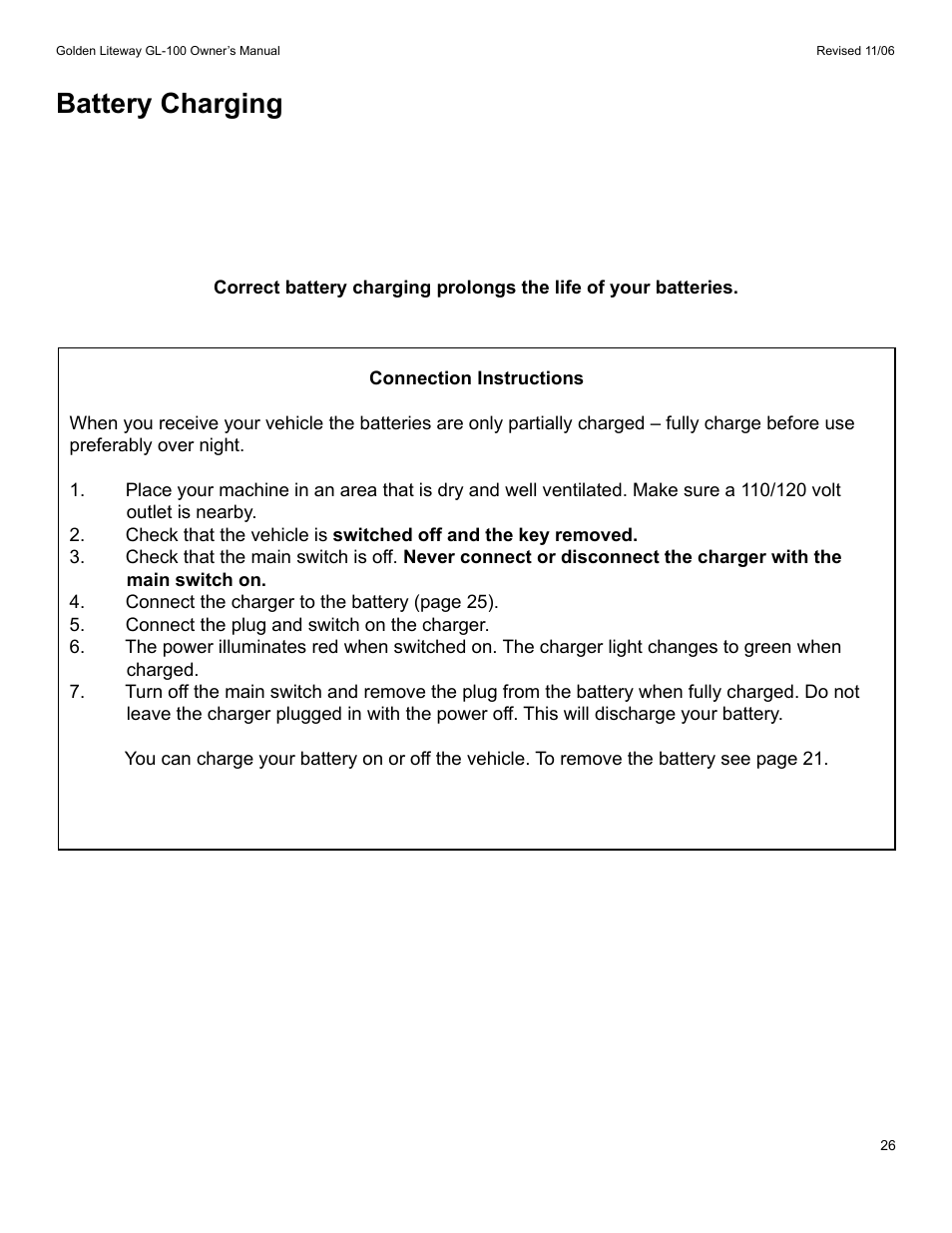 Battery charging | Golden Technologies LitewayTM User Manual | Page 26 / 43