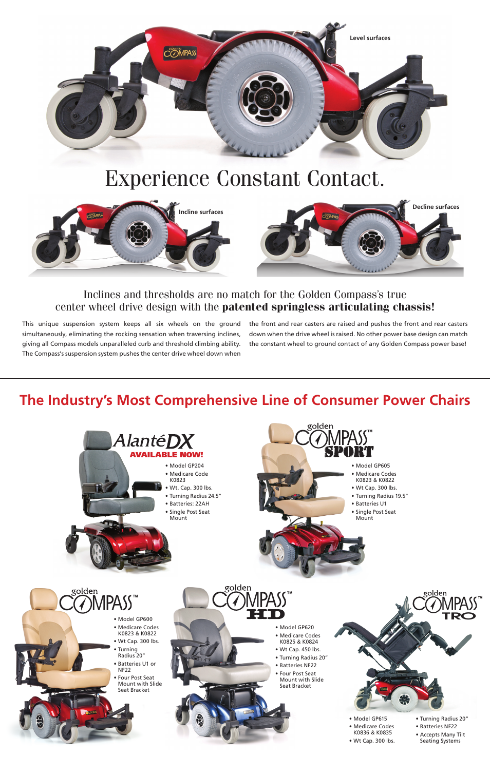 Experience constant contact | Golden Technologies GP204 User Manual | Page 2 / 2