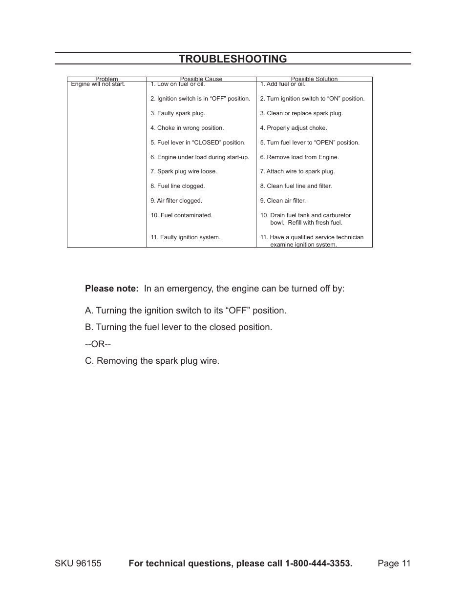 Troubleshooting | Greyhound Lines 96155 User Manual | Page 11 / 28