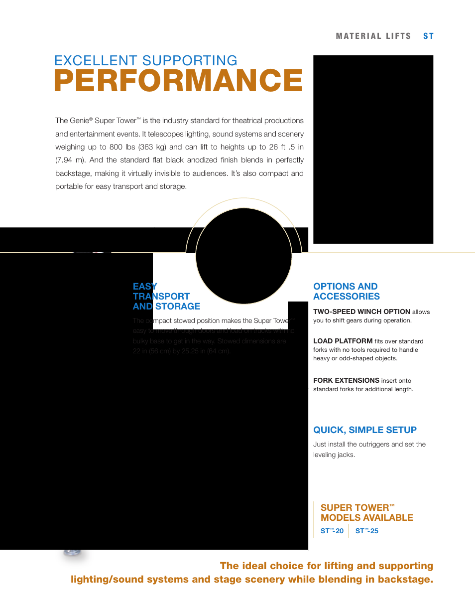 Performance, Excellent supporting | Genie sLc User Manual | Page 14 / 16