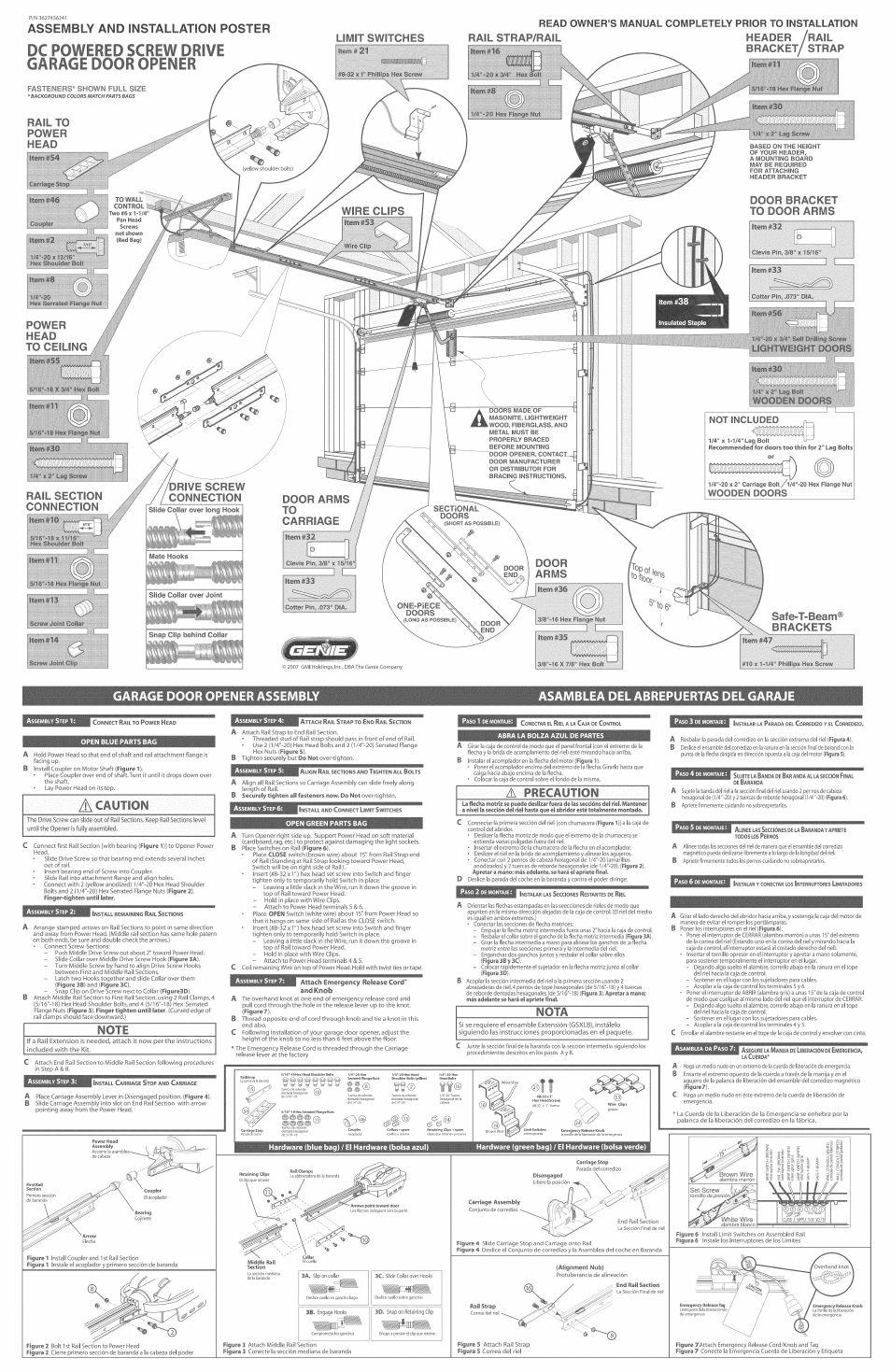 Genie 3627436241 User Manual | 2 pages