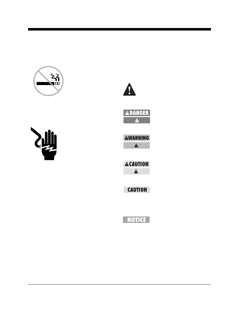 Explosion hazards, Electrocution hazards, Lifting hazard | Decal legend | Genie GL-12 User Manual | Page 7 / 26