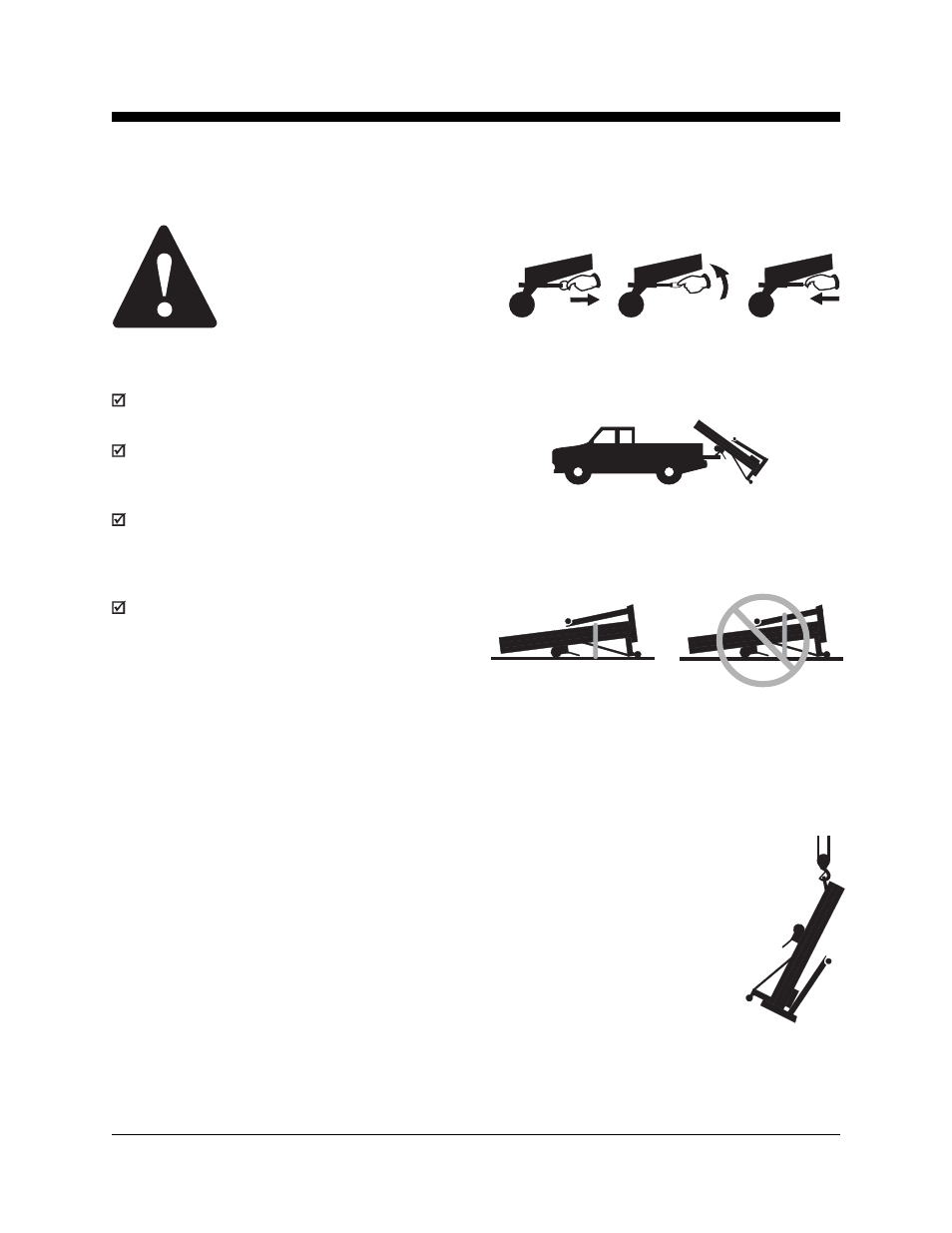 Transport and lifting instructions, Observe and obey, Loading the machine | Loading machine with a crane | Genie SUPERLIFT 97550 User Manual | Page 21 / 28