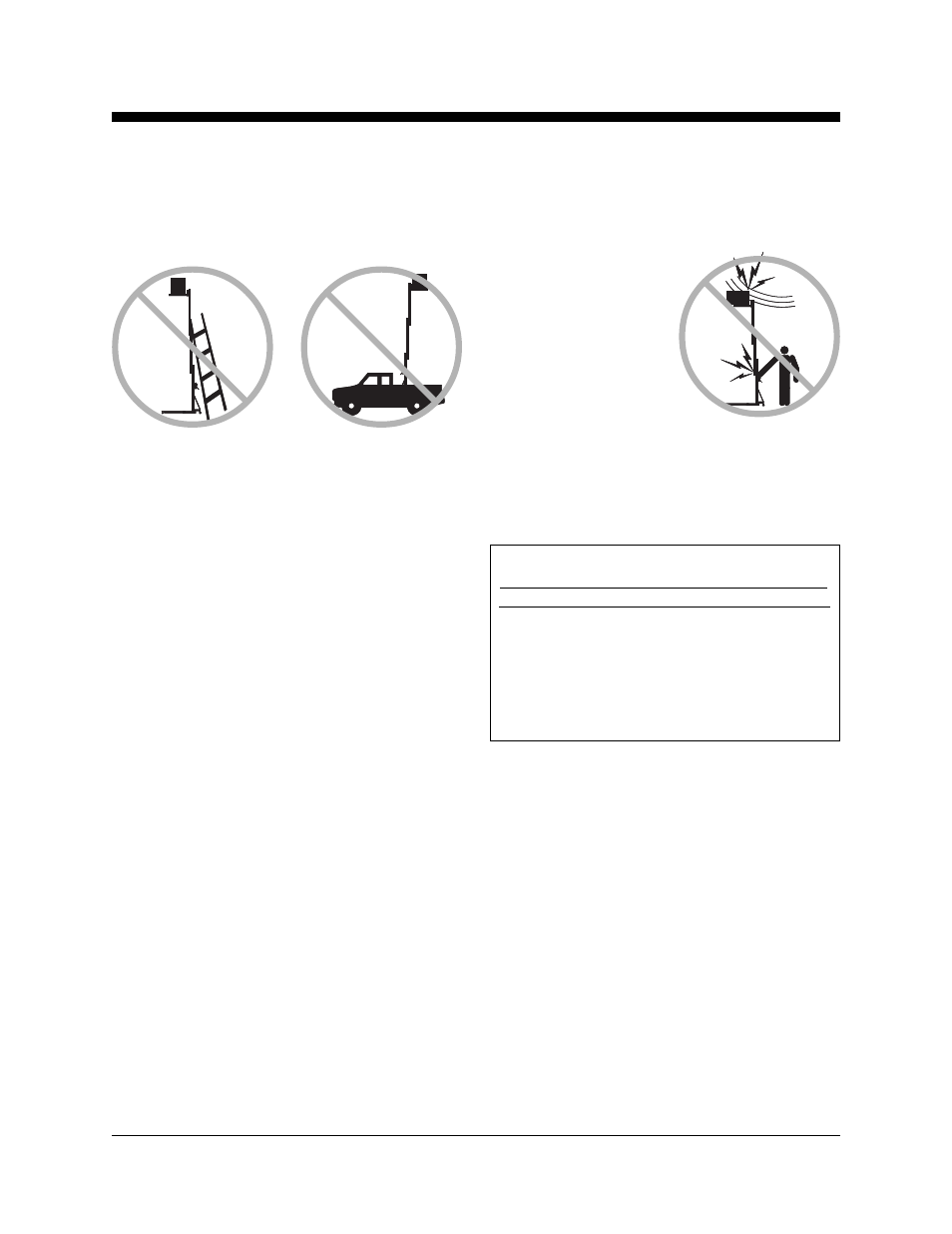 Electrocution hazards, Bodily injury hazard, Lifting hazards | Genie SUPERLIFT 97550 User Manual | Page 5 / 28