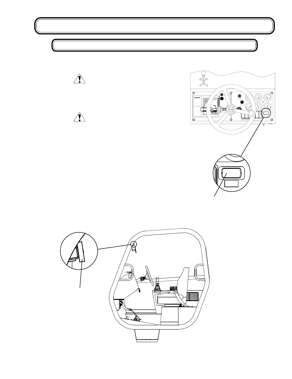 Controls and instruments, Warning, Frame sway control | Genie GTH-1056 User Manual | Page 31 / 64