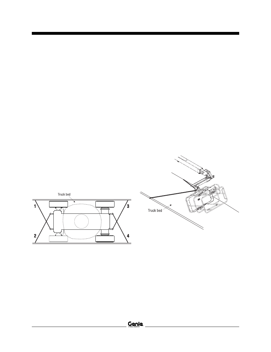 Securing to truck or trailer for transit | Genie Z-34 User Manual | Page 35 / 40