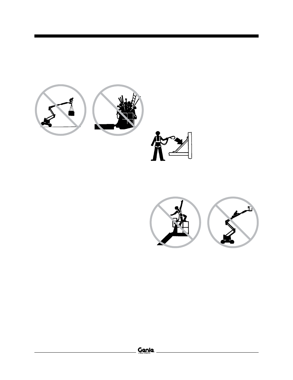 Fall hazards | Genie Z-34 User Manual | Page 6 / 40
