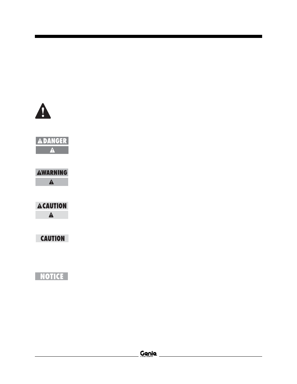 Decal legend | Genie Z-34 User Manual | Page 9 / 40