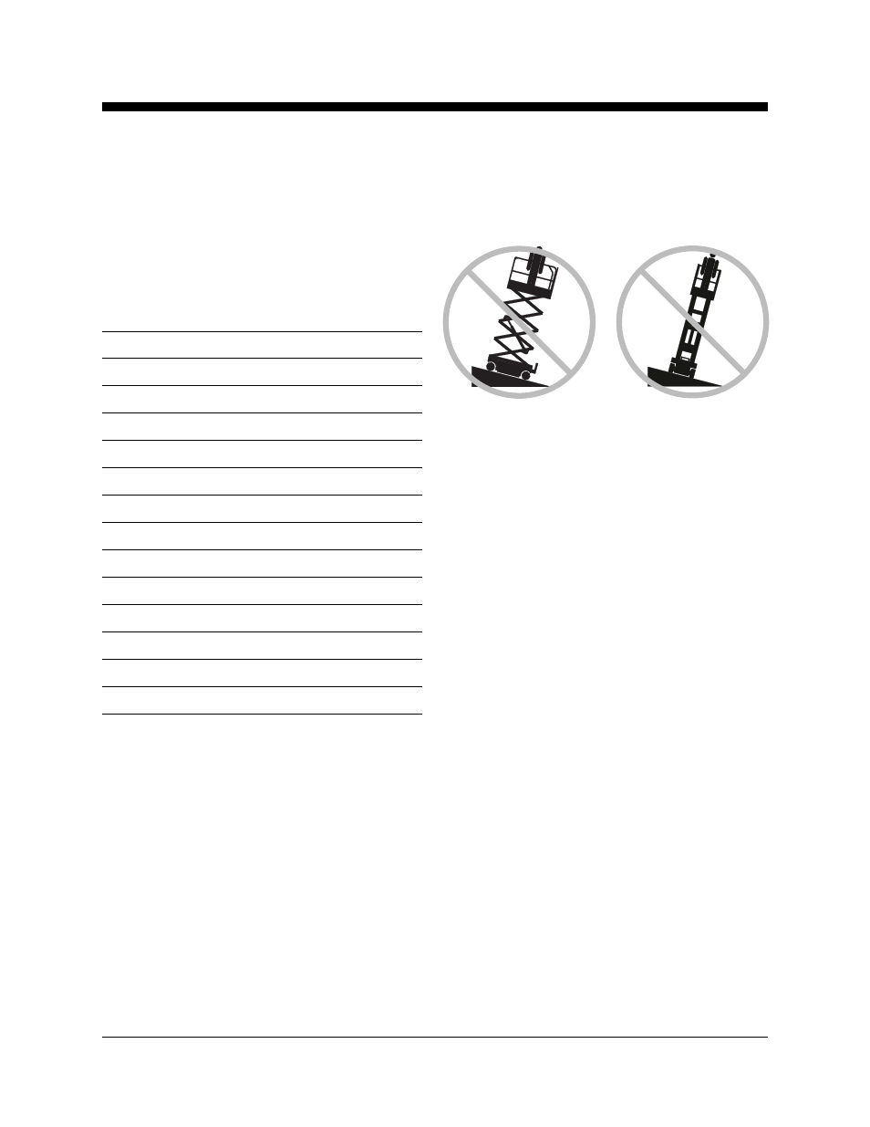 Tip-over hazards | Genie CE User Manual | Page 5 / 34